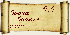 Ivona Ivucić vizit kartica